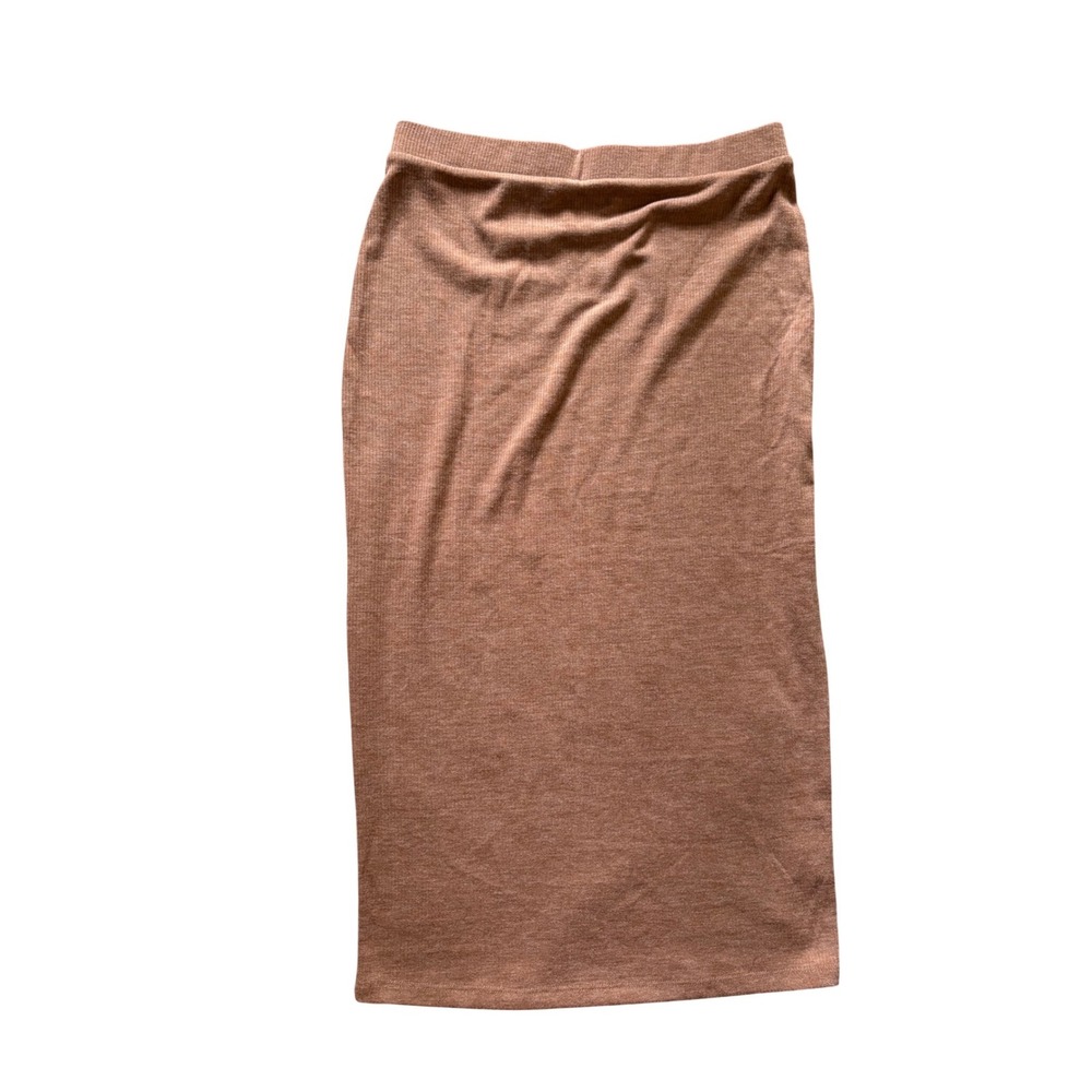 LOVERS +‎ FRIENDS Brown Ribbed Midi Skirt Size Medium NEW